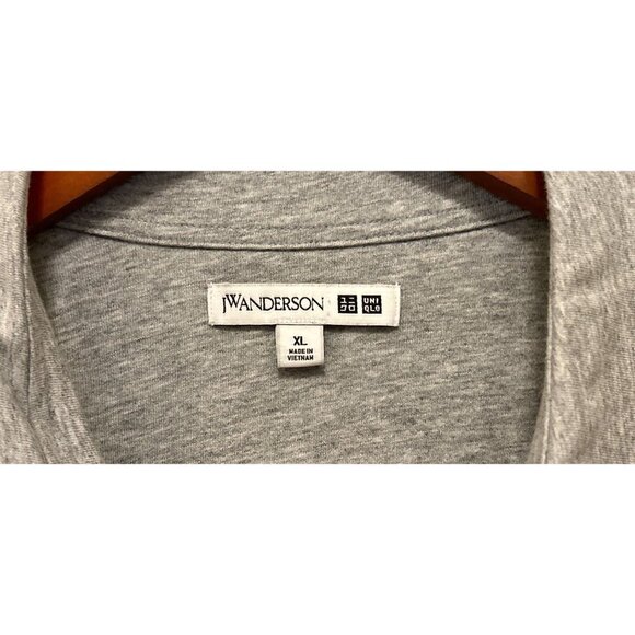 JW Anderson Shirt Gray Color-Block Casual Button Up Cotton Blend Size XL - Picture 5 of 7